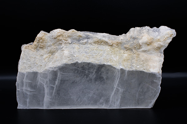 Selenite Stand Up with Coral Edges 8 x 1.5 x 4.08